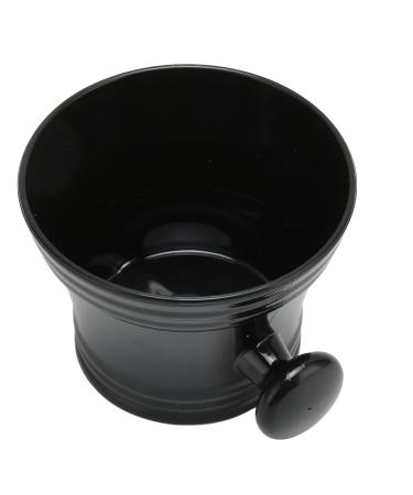 Jauarta Large Capacity Shaving Soap Cup - Portable Black Plastic Razor Holder with Comfortable Handle for Home & Travel Hairdressers - Buy Online on SooperMarket.com