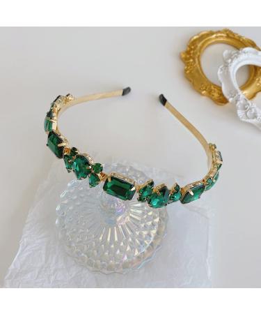 Teensery Alloy Rhinestone Headband - Sparkling Crystal Hairband for Women and Girls (Green) - Buy Online on SooperMarket.com