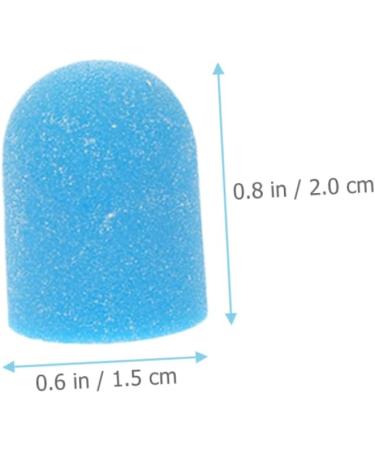 Healeved 1 Set Nail Color Sand Cap Nail Polishing Tool Replaceable Sanding Cap Nail Files Nail Tools Nail Art Accessories Nail Art Tool Nail Drill Bit Caps Nail Sanding Caps Exfoliating 2x1.5cm Blue 1 - Buy Online on SooperMarket.com