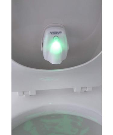 Toddler Target Adjustable Potty Toilet Bowl Training Learning Easy Fast Fun Motion Sensor Activated Bullseye Illuminated Laser Beam Nightlight - Buy Online on SooperMarket.com