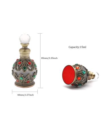 Liwein Vintage Perfumed Bottles - Refillable 15ml Glass Perfume Bottles (2 Pack) - Crystal Small Empty Fragrance Bottles for Travel & Personal Use - Buy Online on SooperMarket.com