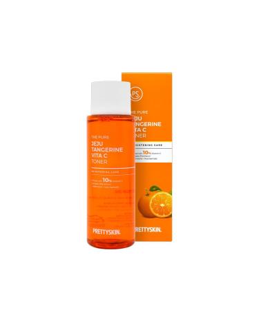 PS.PRETTYSKIN Jeju Tangerine Vitamin C Toner for face 250ml(8.45 fl.oz.) | Soothing Oil-Moisture Balance Vitality with Panthenol + Adenosine + Niacinamide Korean Skincare