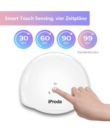 iProda 72W UV/LED Nail Dryer Lamp for Professional Gel Polish - 4 Timers for Manicure/Pedicure - At-Home and Salon Nail Art - Buy Online on SooperMarket.com