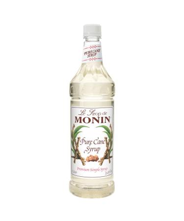 Monin - Pure Cane Syrup, Pure and Sweet, Great for Coffee, Tea, and Specialty Cocktails, Gluten-Free, Non-GMO (1 Liter) 33.81 Fl Oz (Pack of 1)