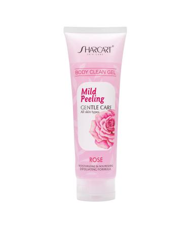Body Scrub with Rose Moisturizing and Exfoliating Body Face Hand Foot Scrub Deep-Cleansing 6.7 fl.oz. 200ml (Rose)