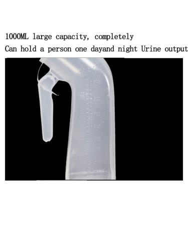 Mobile Toilet Potty Pee Urine Bottle Urinal Men's Urinal 1000Ml Thick Plastic Men's Potty Bottle with Screw - Buy Online on SooperMarket.com