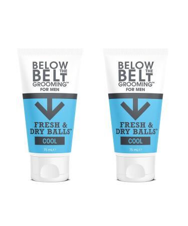Below The Belt Grooming Fresh & Dry Ball Cool Ball Intimate Deodorant For Men Protects against Sweat Odour and Chafing Cool Mint Fragrance 2 x 75ml Cool Mint 75 ml (Pack of 2)