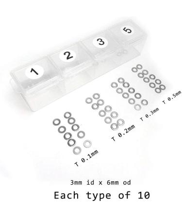 CHEEKON Shim Kit - 40 Pieces Stainless Steel Box-Packed for AEG Airsoft Gun Gearboxes - Buy Online on SooperMarket.com