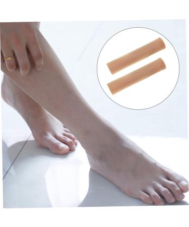 Plafope 2pcs Gel Finger Toe Cover - Silicone Thumb Protector Bandages for Finger Support and Wound Healing - Flesh Color - Buy Online on SooperMarket.com