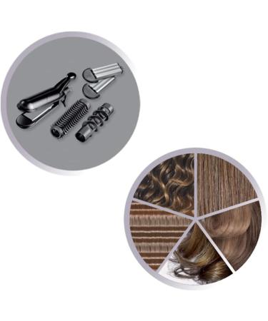 Remington S8670 Multi-Style Reversible Styling Plates 19mm Curling Tong Round Brush Spiral Curling Attachment Clips - Black - Buy Online on SooperMarket.com