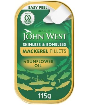 Tinned Mackerel Bundle With John West Mackerel Fillets In Sunflower Oil 115g x3 and Mackerel Fillets in Tomato Sauce 115g x3 (6 Pack) - Buy Online on SooperMarket.com