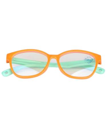 Anti blue light glasses for children computer glasses anti-blue light pebbles frame glasses computer glasses video gaming glasses for children (orange)