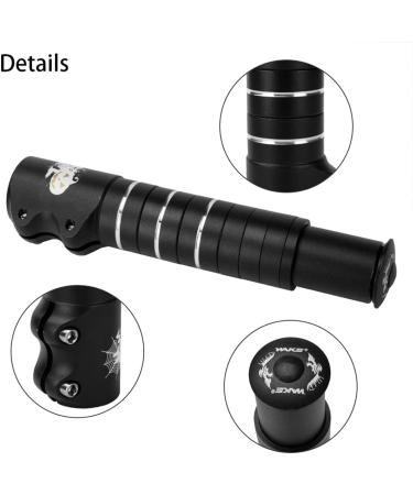 Wake Bike Stem Riser - Adjustable Aluminium Alloy Handlebar Extender for Mountain Bike, Road Bike, MTB, BMX - Black - Buy Online on SooperMarket.com