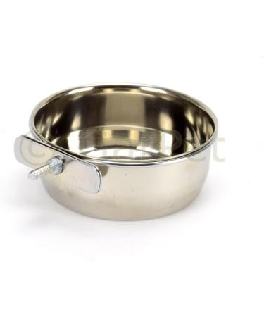 Stainless Steel Hanging Bowl for Birds & Rodents - 0.95L with Screw Holder | Durable Pet Bowl - Buy Online on SooperMarket.com