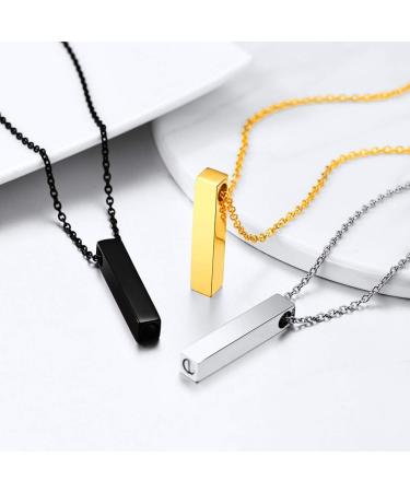 Personalized Prosteel Urn Chain Necklace - Memorial Ash Pendant with 18K Gilded Cross & Life Tree - 55cm/50cm Stainless Steel Jewelry - Buy Online on SooperMarket.com
