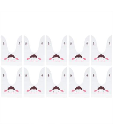 Qukaim Cartoon Bag 10Pcs Baking Bag DIY Long Ear Sweet Candies Cranberry Cookies Packing Bag for Home Bakery CampingLamb
