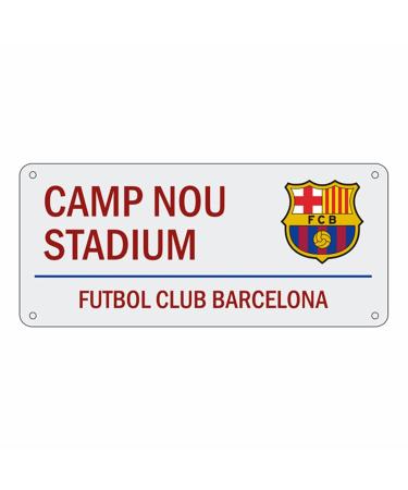 FC Barcelona Camp Nou Street Sign One Size White