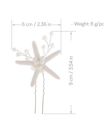 Barogirl Wedding Starfish Hair Pins Set - Bridal Beach Hair Accessories for Women/Girls (Silver) - Buy Online on SooperMarket.com