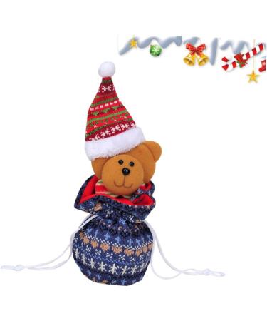 KOMBIUDA 1pc Christmas Candy Portable Storage Ornament Hanging Bag Little Knitted Bear Adorable Kids Bags - Buy Online on SooperMarket.com