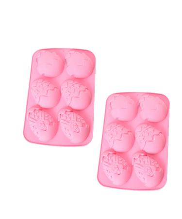 Zerodeko 2pcs Sugar Craft Gum Paste Chocolate Molds Cakesicles Mold Gummy Mold Easter Baking Mold Rabbit Decor Cake Molds Silicone Silicon Cake Chocolate Candies Biscuit Pink