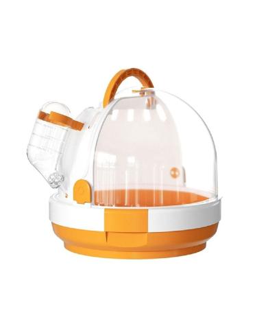 FackLOxc Portable Carrier Parrots Carry Case Cage For Travel&Outdoor Safe Door Lock Small Pet Accessories Outdoor Bag Lightweight Bird Carry Case Amber Orange