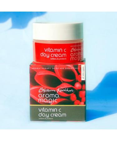 Aroma Magic Vitamin C Day Cream with SPF 15 & Aloe Vera | Anti-Aging Moisturizer for Soft Smooth Skin | Sun Protection | 200g - Buy Online on SooperMarket.com