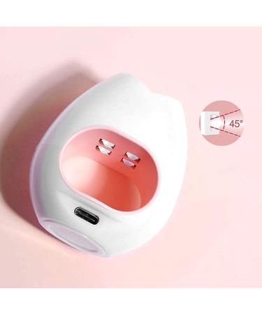 Mini White USB UV LED Nail Lamp 16W Portable Rose Shape Nail Dryer for Gel Polish Manicure - Button Model - Buy Online on SooperMarket.com