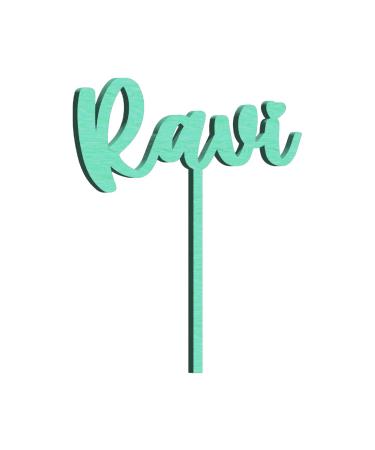Cake topper with desired cake cake cake decoration cake plug - made of wood or acrylic superfine high -quality engraving size: 10 to 25 cm (birch multiplex -mint)
