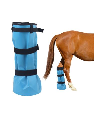 COMFPET Hoof Soaking Boot for Hoof Problems White Line Disease Thrush Abscess Horse Soaker Bag Hooves Care Treatment 1 Piece Blue-1 PCS