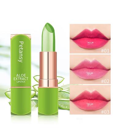 Petansy Aloe Vera Jelly Lipstick - Long Lasting Moisturizing Lip Balm - Color Changing Lip Care - Buy Online on SooperMarket.com