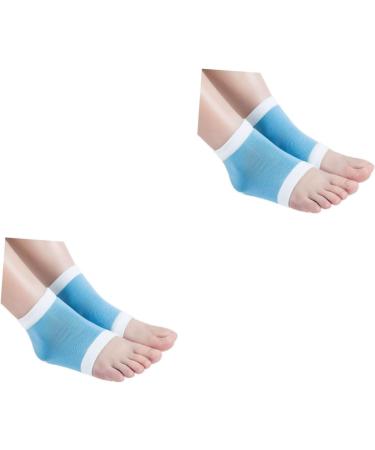 minkissy Socks Moisturizing Heel Socks for Cracked Heels Blue Open Toe spa Gel Socks for Lotion Overnight toeless spa Socks Vented Heel Socks Foot Cover Men and Women Protector Spa - Buy Online on SooperMarket.com