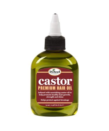 Difeel Castor Pro-Growth Hair Oil 2.5 oz. - Made with Natural Castor Oil for Hair Growth
