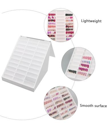 Healeved 1pc Nail Art Display Box Nail Polish Sample Display Nail Sample Display Board Manicure Display Board Nail Polish Display Rack Nail Gel Grid Display Stand White - Buy Online on SooperMarket.com