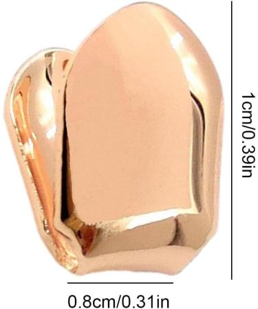Gold Teeth Caps | 14k Gold Realistic Fake Teeth Grills | Gold Plated Realistic Fake Teeth Grills Gold Finish Eye Catching and Stylish Tooth Caps for Women and Men Rose Gold - Buy Online on SooperMarket.com