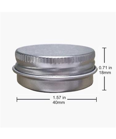 JOYWEE Aluminum Tin Jars 24 Pack.5 Oz/15ml - Empty Cosmetic Metal Tins for Candle, Lip Balm, Salve, Makeup - Screw Cap Lid, Round Pot Container - Buy Online on SooperMarket.com