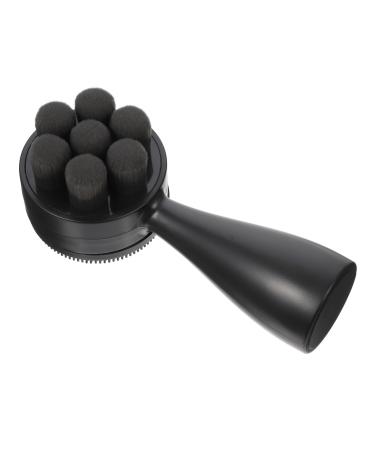 Gogogmee Face Brush Cleaning Tool Skin Care Brush Facial Scrubber Brush Soft Bristle Facial Brush Facial Brush Cleansing Brush Cleaner Face Wash Tool Handheld Face Cleaning Brush 12.50X5.00X5.00CM Black
