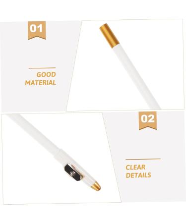 BELLIFFY 12pcs Eyebrow Pencil Sharpener Eyebrow Pencils Eyebrow Pencil for Makeup Wooden White - Buy Online on SooperMarket.com
