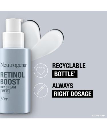 Neutrogena Retinol Boost Day Cream with SPF 15 (1x 50ml) Multi-Benefit Retinol Moisturiser to Reduce Fine Lines and Smooth Texture Lightweight SPF Day Cream - Buy Online on SooperMarket.com