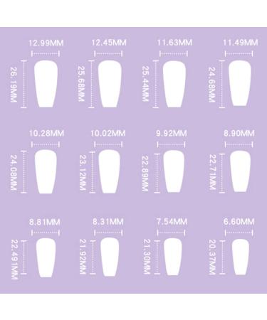 Colorful Matte Long Coffin Press on Nails - Pink Flower Design 24Pcs for Women and Girls - Buy Online on SooperMarket.com