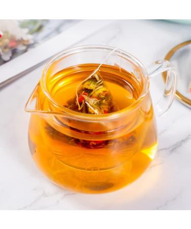 Chrysanthemum Cassia Seeds Tea Bags (160g) - Honeysuckle, Chinese Wolf-berry, Osmanthus, Burdock Root Floral Tea Blend - 20 Bags - Buy Online on SooperMarket.com