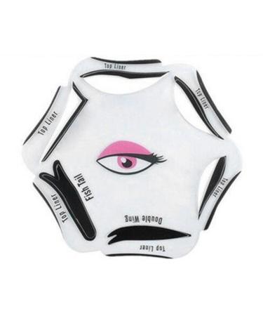 1PC Eyeliner Stencil 6 in 1 Eyeline Guide Template Eyeliner Stamp Eye Makeup Template Cat Liner Makeup Tool for Eyes