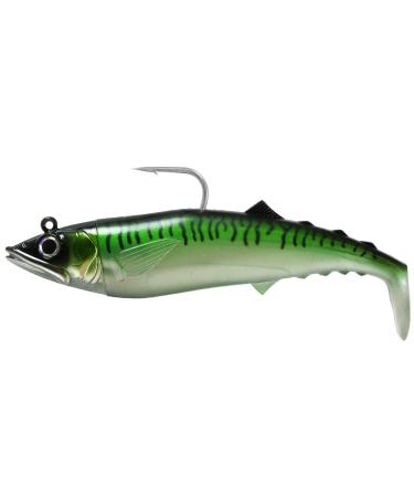 FishLab Fishlab Mas 10 Mackerel Soft Swimbait Super Fast Sinking ' 16 Oz Green Mackerel 10"