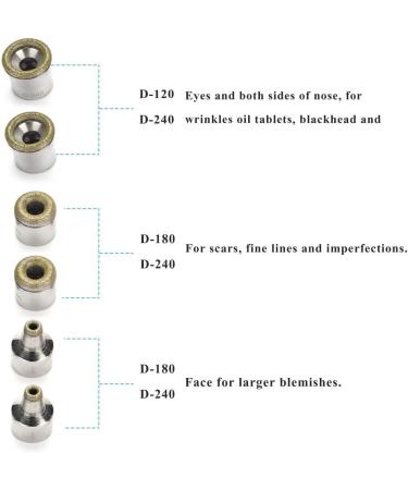 Diamond Tips - Microdermabrasion Tips Diamond Microdermabrasion Dermabrasion Replacement Accessories for Facial Peeling Removing Skin Debris Blemishes Wrinkles Face Skin Care - Buy Online on SooperMarket.com