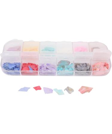 Wispbreeze 12 Colors/Box Crushed Stones Gravel Flakes Natural Broken 3D Beauty Manicure Diy Nail Art Decoration 01 - Buy Online on SooperMarket.com