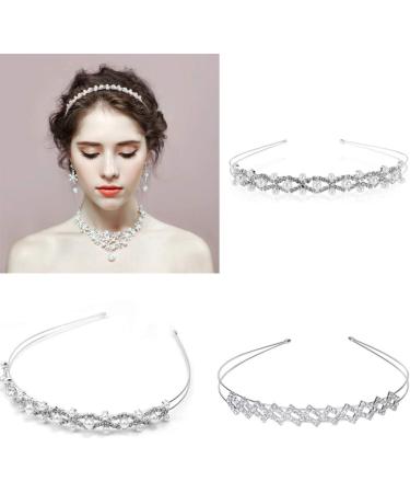 EXCEART Faux Pearl Rhinestones Headdress Bridal Rhinstone Headpieces Pearl Wedding Headband Rhinestones Pearl Headdress Bridal Pearl Hairband for Bride Bridesmaids - Buy Online on SooperMarket.com