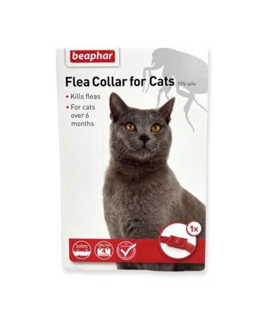 Beaphar Cat Flea Collar Plastic Collar Red Colour - Valentina Valentti UK
