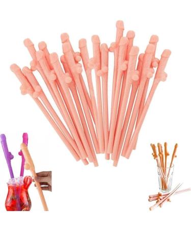 Hen Party Accessories Willy Straws Party Drinking Straws Party Straws Funny Straws P Out Accessories Night Party Girls Skin colored 60pcs - Buy Online on SooperMarket.com