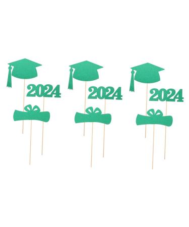 Lurrose 2023 Graduation Vase Picks 9pcs Party Decorations Desktop Paper Party Supplies Decorative Vase Decor