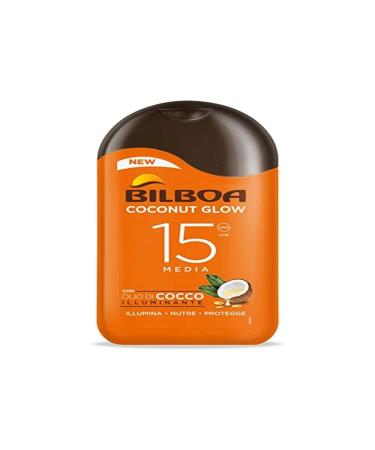 Bilboa Coconut Glow SPF 15 Sun Cream with Coconut Oil and Vitamin E Light on Skin Sun Protection Waterproof 200 ml