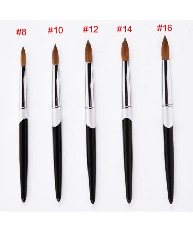 Designer& Makeup Artist Manicure Tool 5 Size Nail Brush with PVC Box Kolinsky Hair Nail Art Pen # 12 - Buy Online on SooperMarket.com